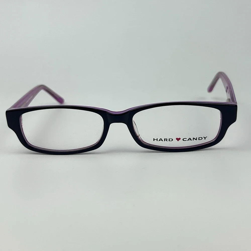 Hard Candy HC04 DPUR Women Eyeglasses Frame Black Plastic Full Rim 53-16-135 mm